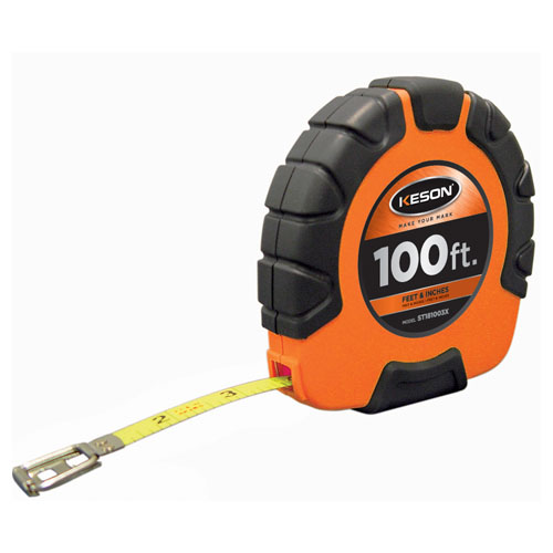 Keson ST_3X 100ft Steel Blade Ft/10th Measuring Tape - Utility and Pocket Knives